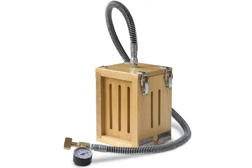 Dry ice makers for the quantity of dry ice most labs use.